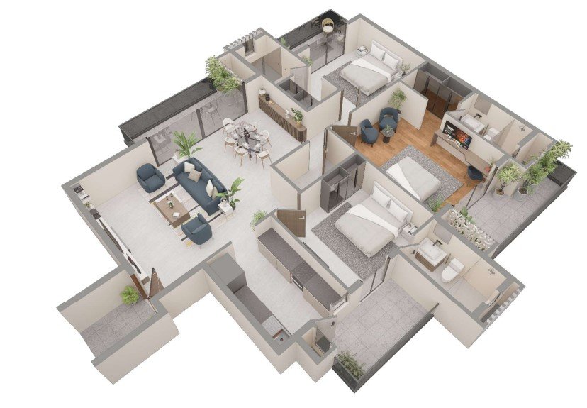 4.5 BHK 4100 Sq.Ft Floor Plan