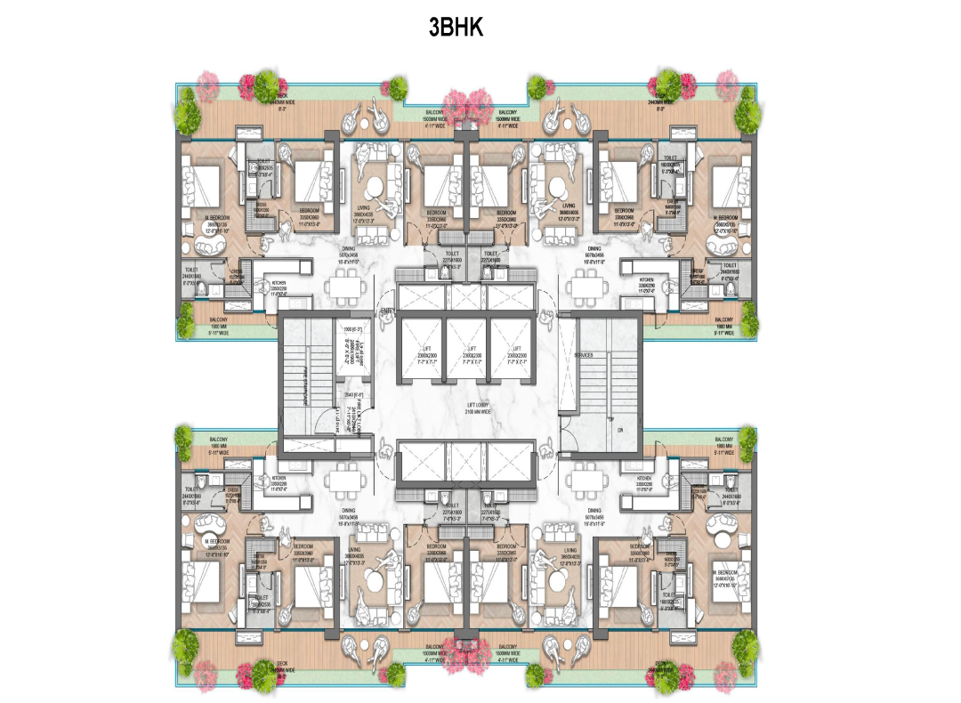 4.5 BHK 4300 Sq.Ft Floor Plan